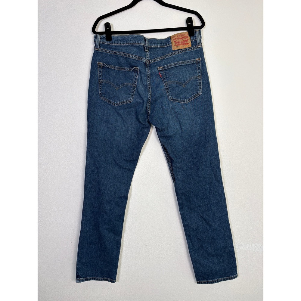 Levis 511 Slim Fit Mens Jeans Blue Denim Medium Wash 36x32 (Actual 36x31) - Picture 2 of 7